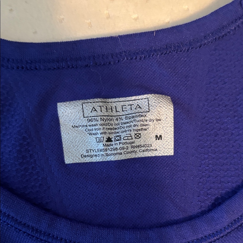 Athleta Vibrant Blue Tank Top - Picture 2 of 3